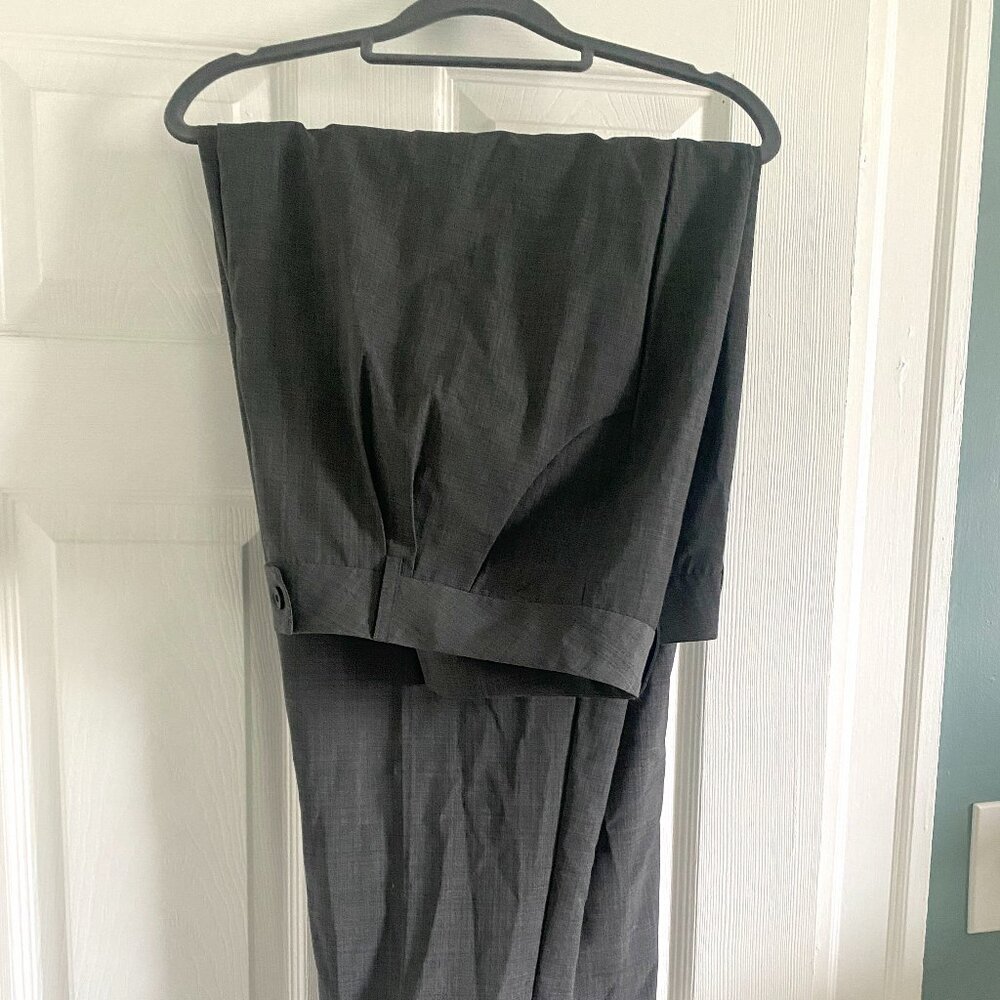 Silvia Slim Cut Wool Trousers 29 inch - Slate